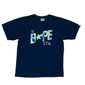 XL Bape Sta Logo Multicamo Navy